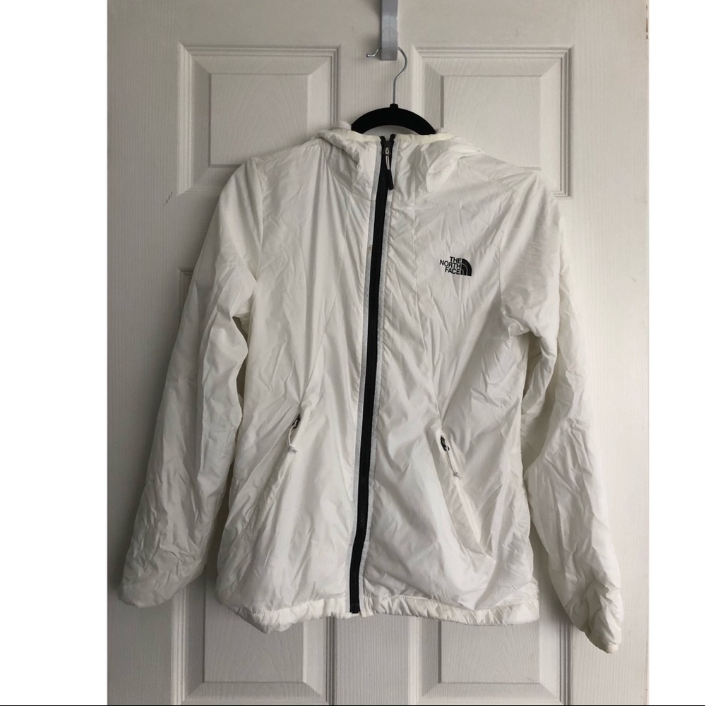 White Northface windbreaker/rain jacket